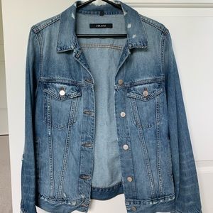 J Brand Darci Distressed Denim Jacket, S/M